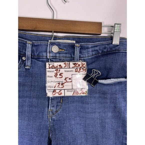 Levis 311 Jeans Womens 30x30 Blue Shaping Skinny Preppy Stretch, Fits 31x28.75 - Picture 3 of 14